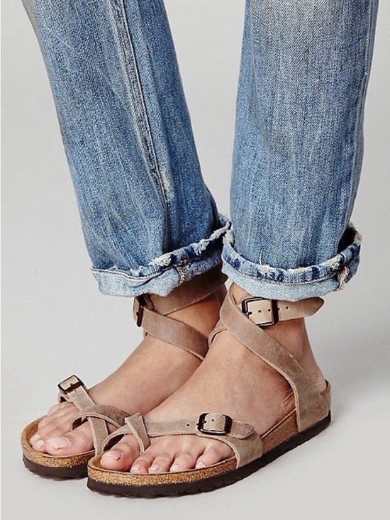 Birkenstock Shoes - Birkenstock, Yara, Size 39, Brown Leather Sandals